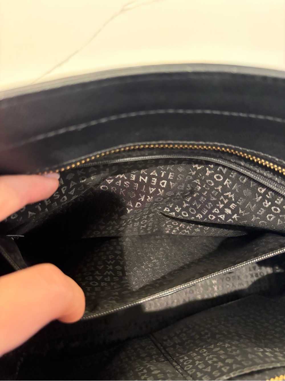 Kate Spade Black Leather Tote Bag - Picture 7 of 9